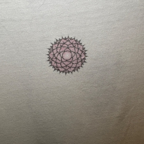 Organic Women White T-shirt Infinity Sign Size Large - Picture 4 of 8